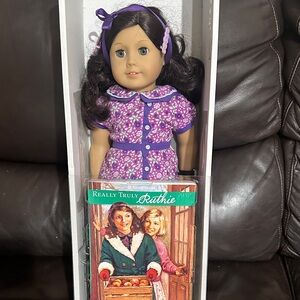American Girl Doll in Purple Floral Dress